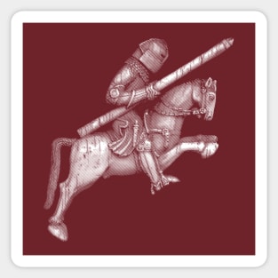 Charging Knight on Horse Sticker